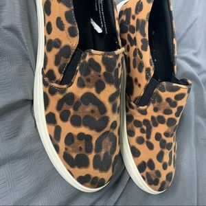 Leopard print, slip on shoes